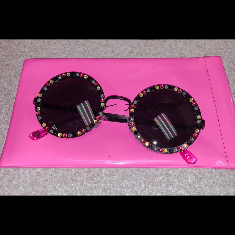 New Betsey Johnson Rhinestone Glasses RARE - Picture 3 of 3